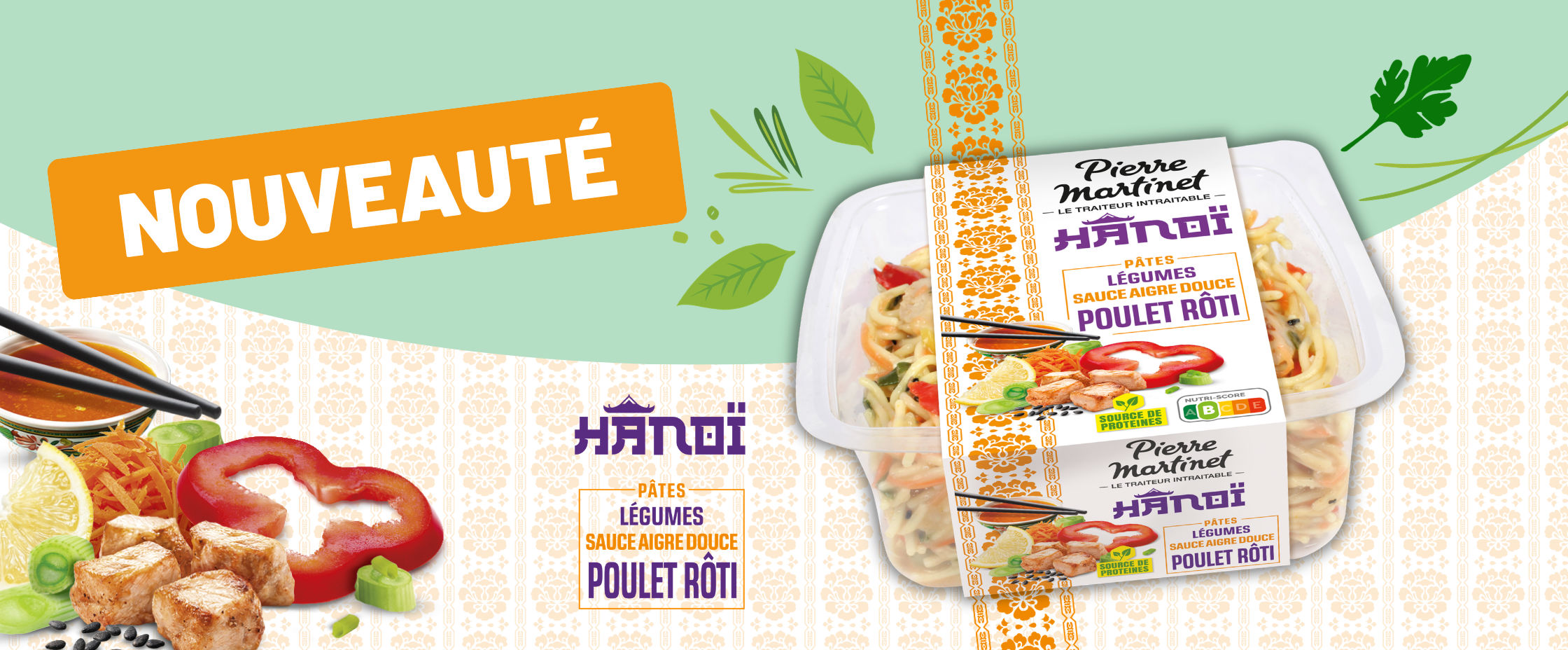 Nouveautés, Hanoï : Pâtes, Légumes, Sauce Aigre Douce, Poulet Rôti