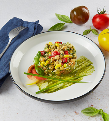 Tartare de tomates et Salade de Pois Chiches à la Libanaise