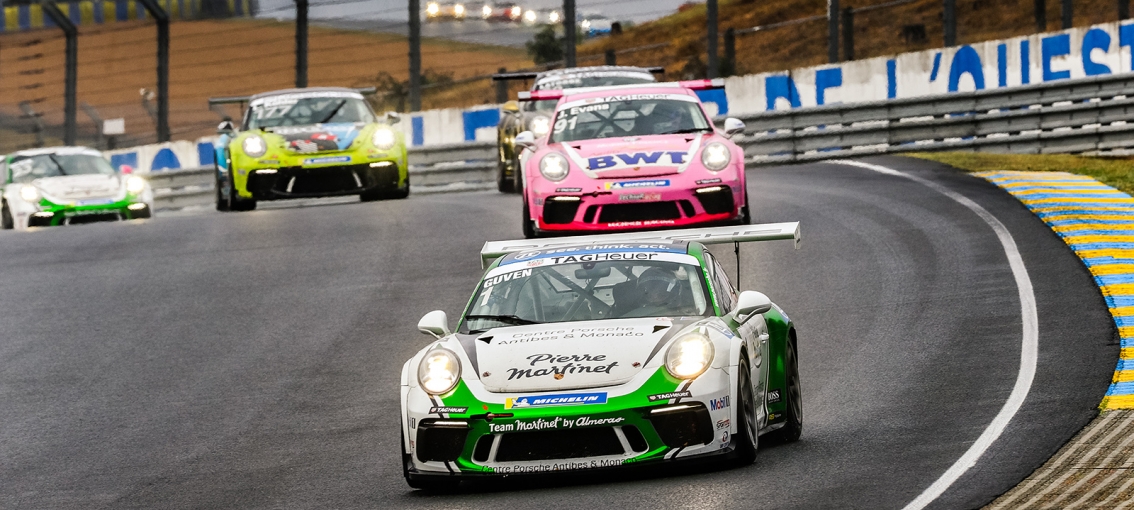 Güven sur le podium de la Porsche Carrera Cup Le Mans