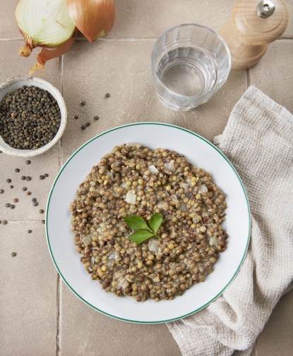 Salade de Lentilles et son émincé d'oignons  BIO