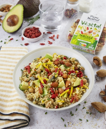 Taboulé à l'avocat amandes & baies de goji