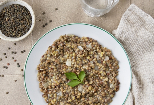 Salade de Lentilles et son émincé d'oignons  BIO