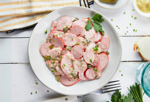 Cervelas sauce vinaigrette