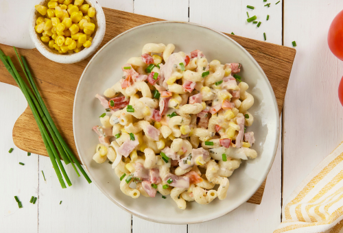 Salade de Pâtes Serpentini  Jambon Tomates et Maïs 