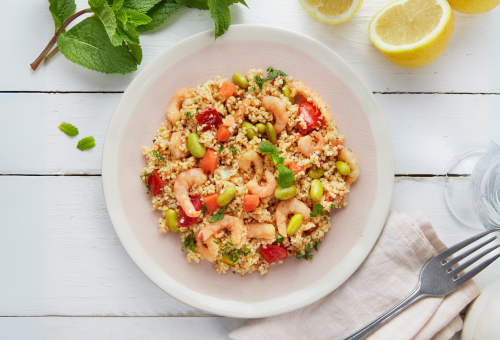 Taboulé aux Crevettes au jus de citron